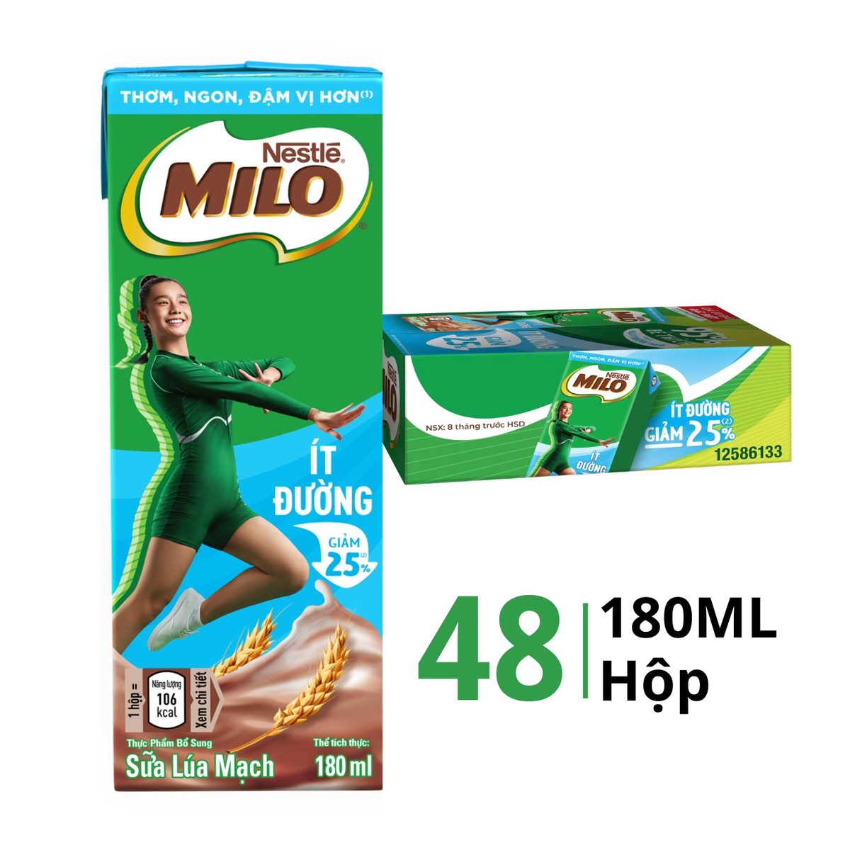 ST Milo ít đường 180ml