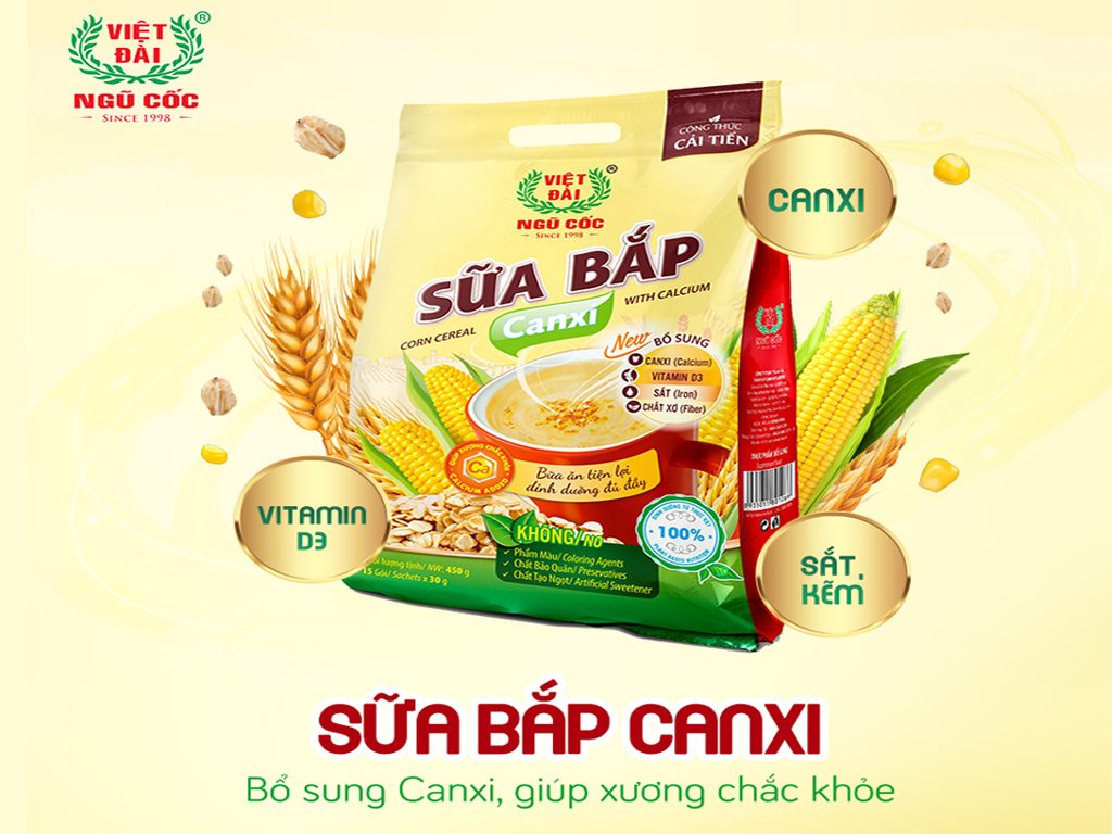 Ngũ cốc Sữa bắp canxi Việt đài 600g