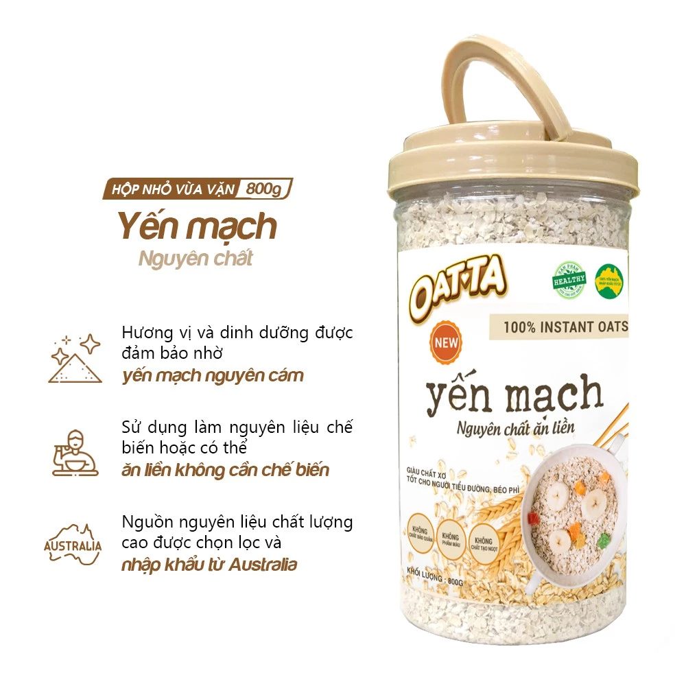 yến mạch oatta lọ 800g