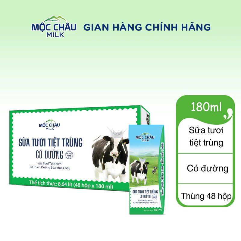 Mộc châu có đường 180ml