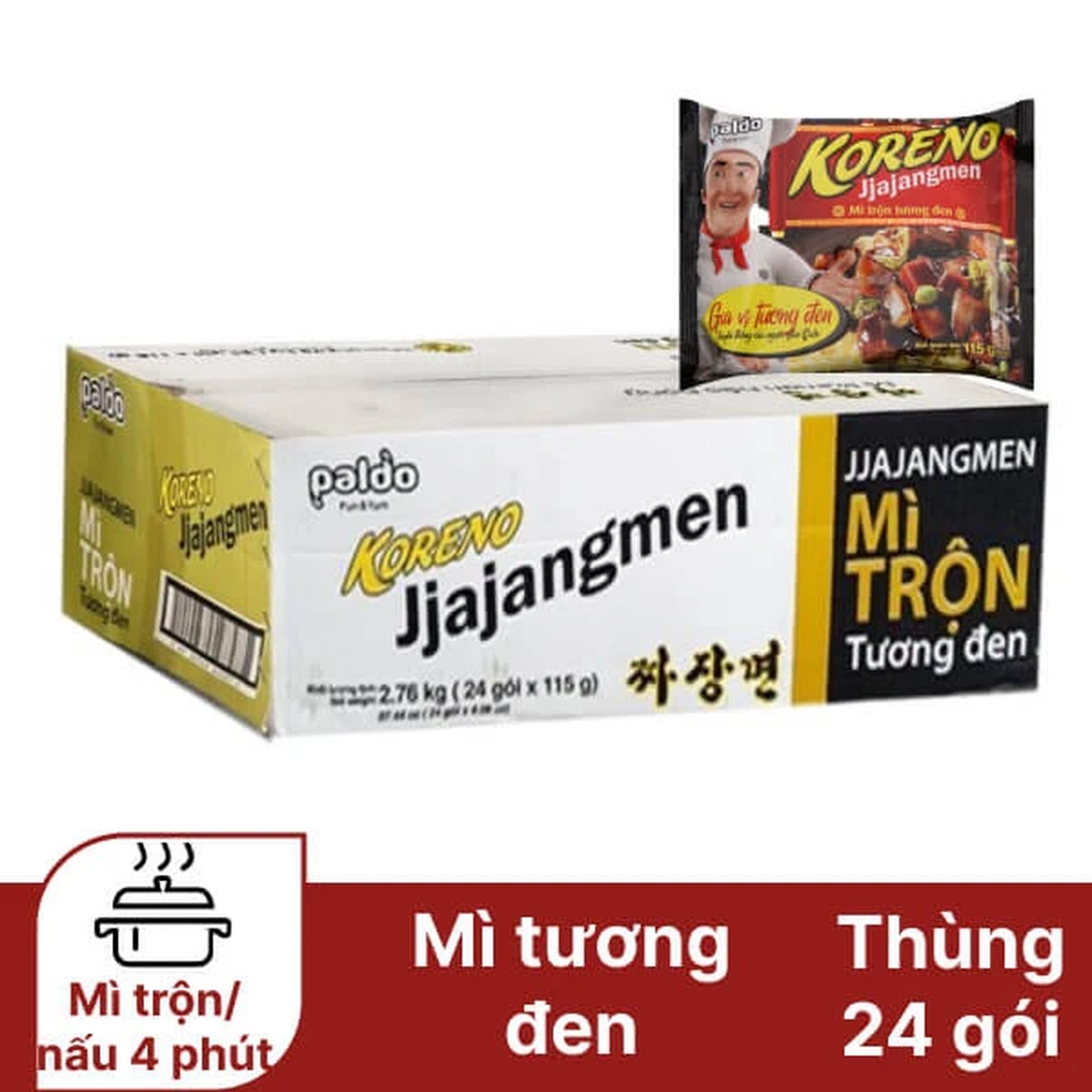 Mỳ koreno Jjaiangmen tương đen 115g