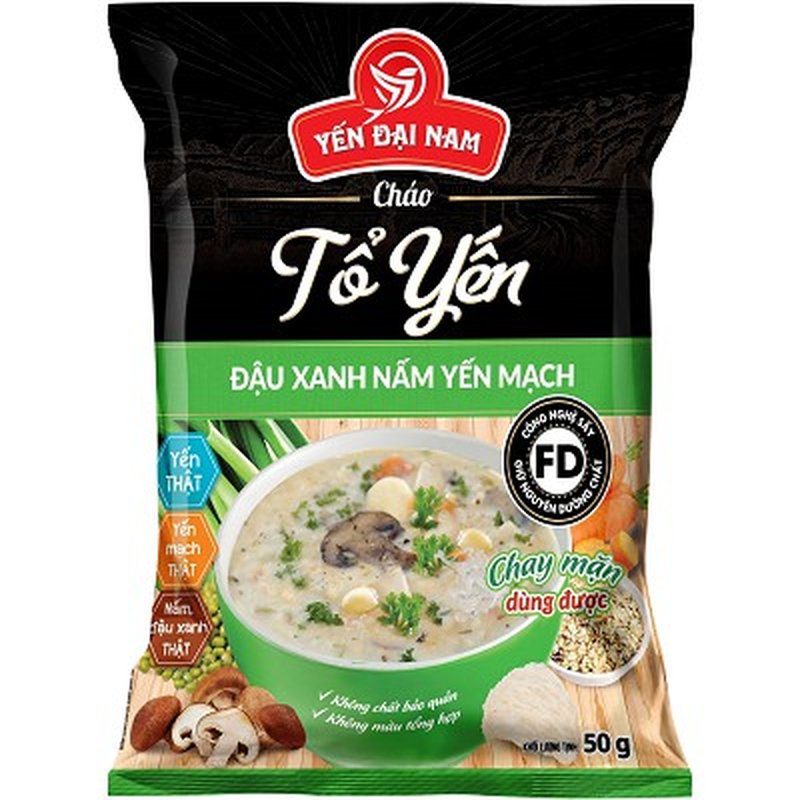 Cháo đậu xanh nấm yến mạch