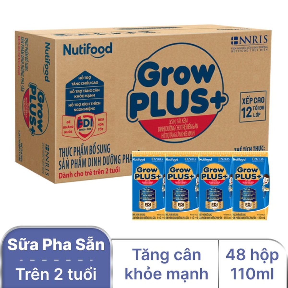 Nuti PS-SBPS GrowPlus Tăng Cân FDI 110ml Hộp