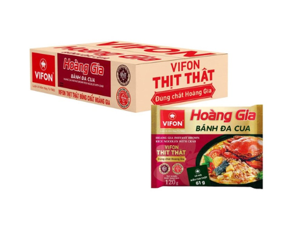 Phở, bánh đa cua Vifon Hoàng Gia có thịt 120g