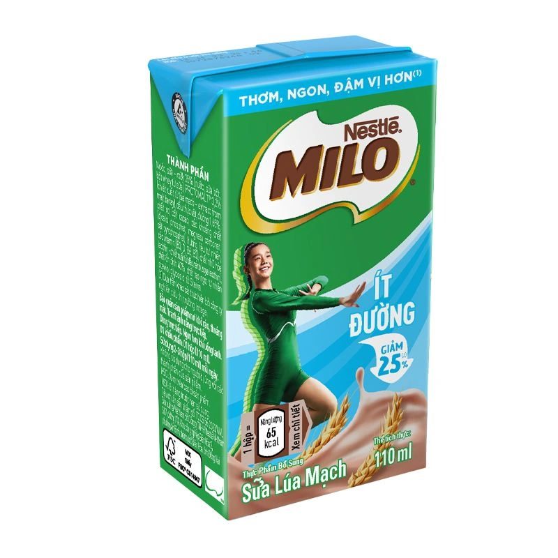 Milo ít đường 110ml