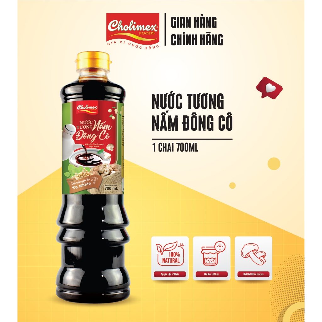 Nước tương nấm đông cô Cholimex 700ml