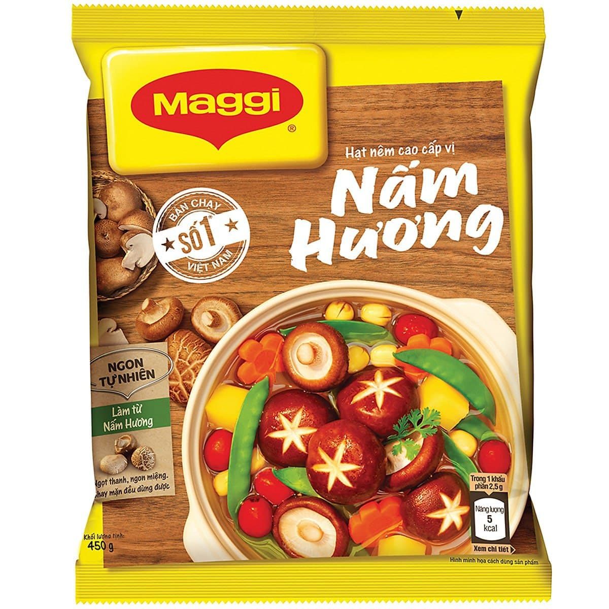 Hạt nêm Maggi nấm hương 450g KM dầu meiz 250ml