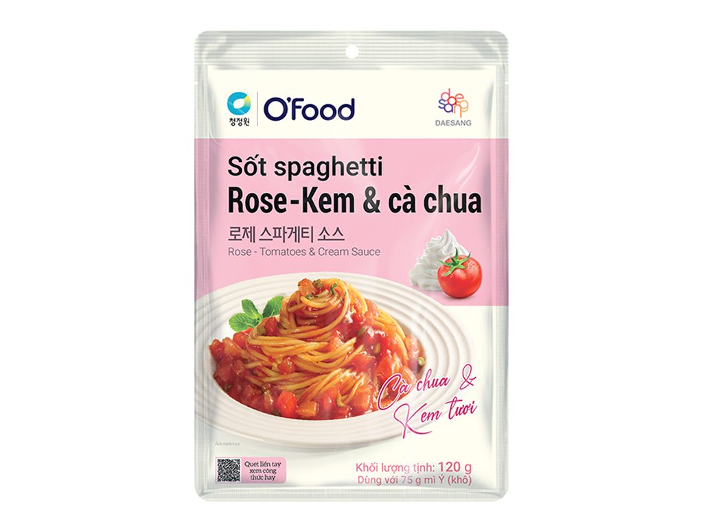 Sốt Spaghetti kem và cà chua Ofood 180g