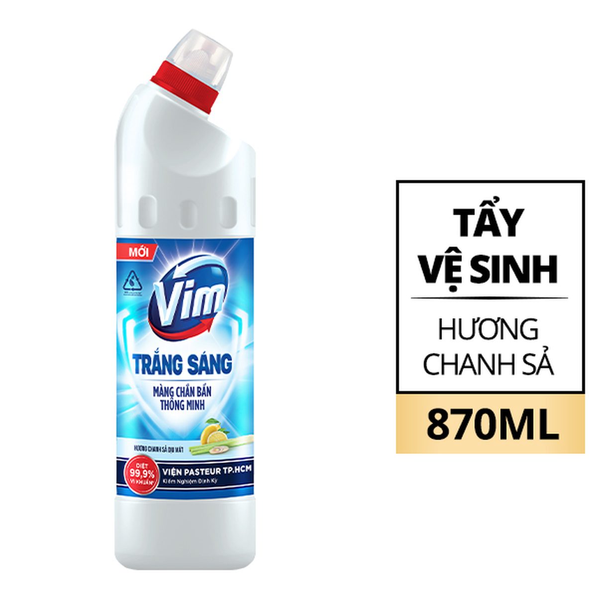 Vim trắng sáng chanh sả 870ml