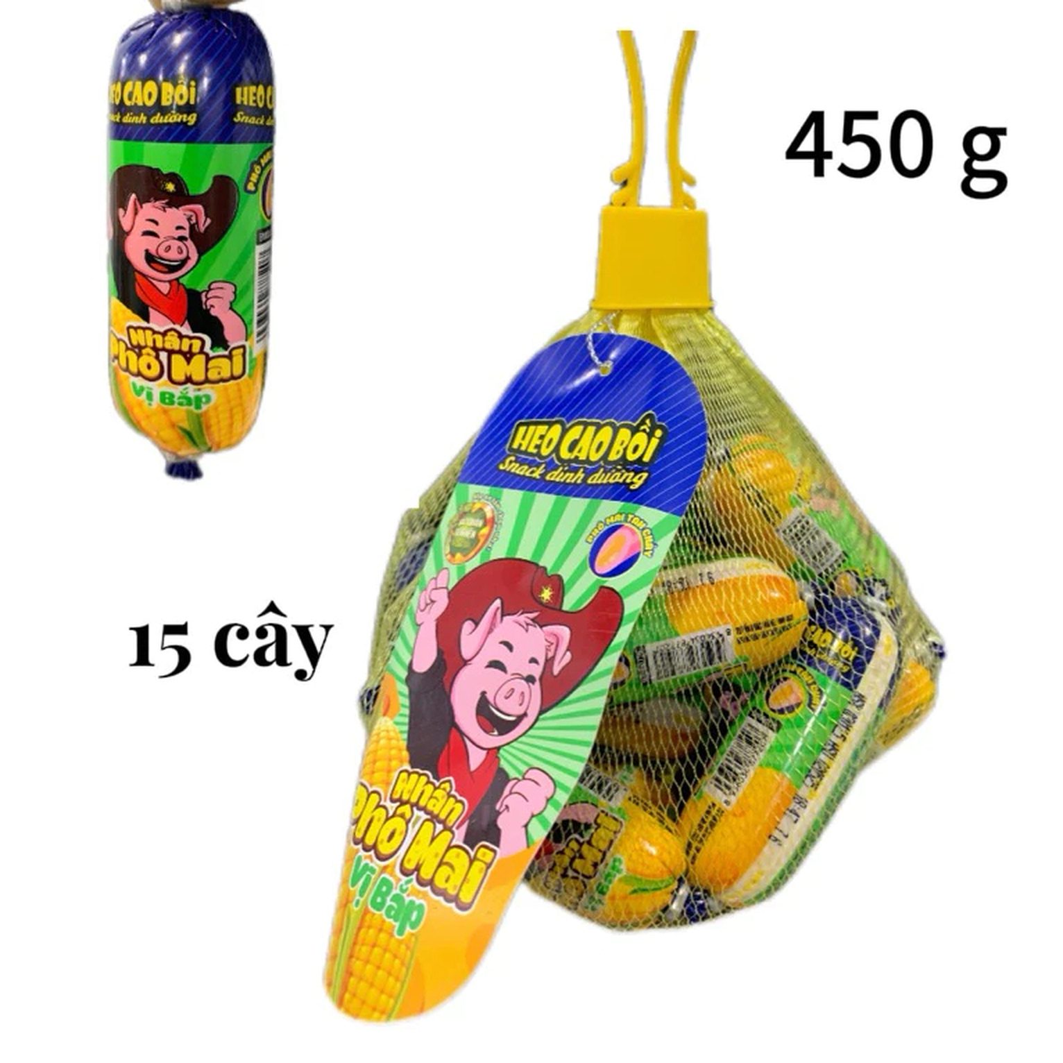 Xúc xích HCB phômai túi 32g/15 cây