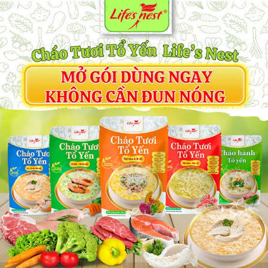 Cháo tươi Tổ Yến các vị Lifesnest
