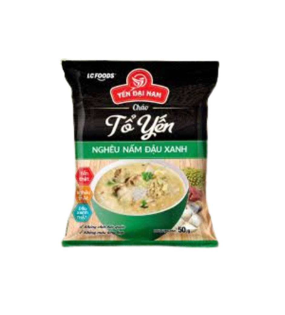 Cháo tổ yến đậu xanh nấm