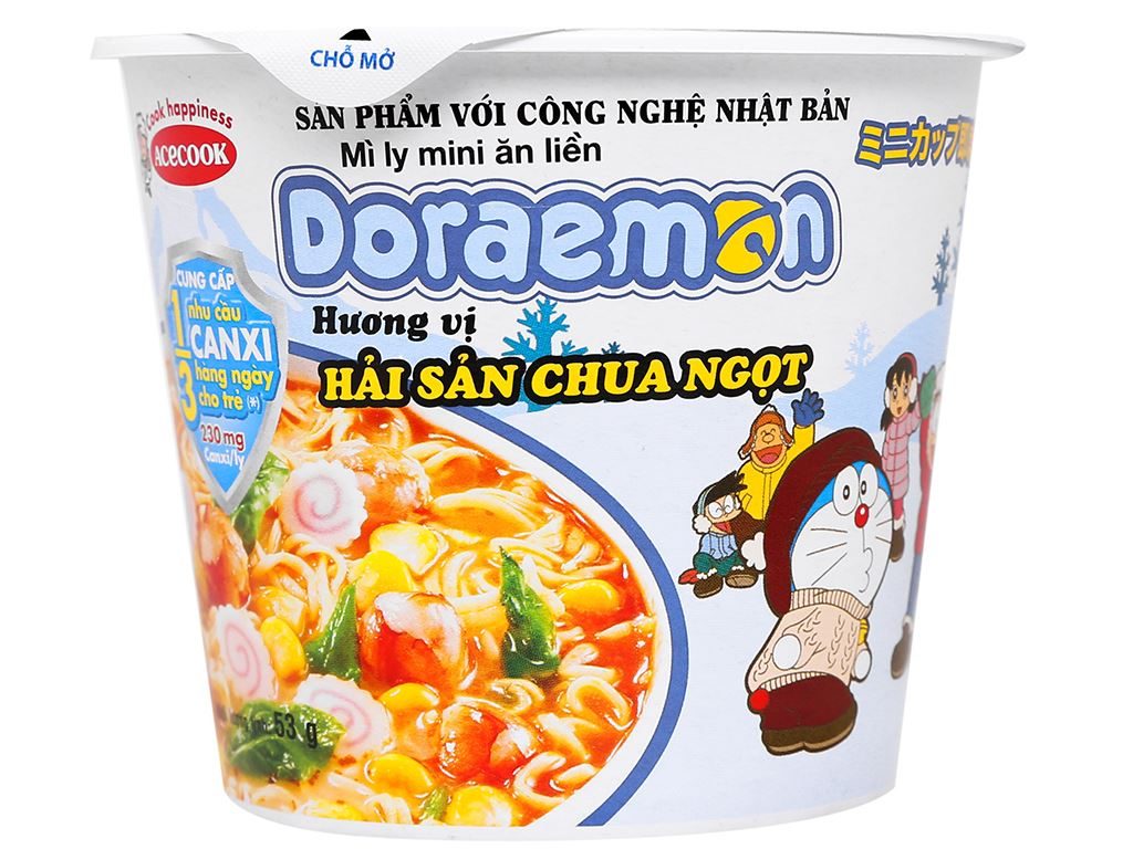 Mỳ ly Doraemon các vị 53g