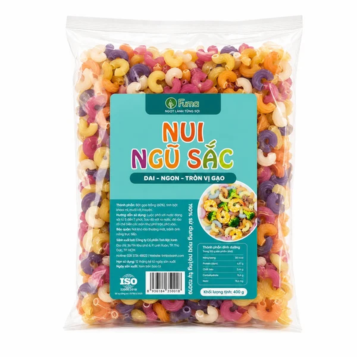 Nui ngũ sắc 400g