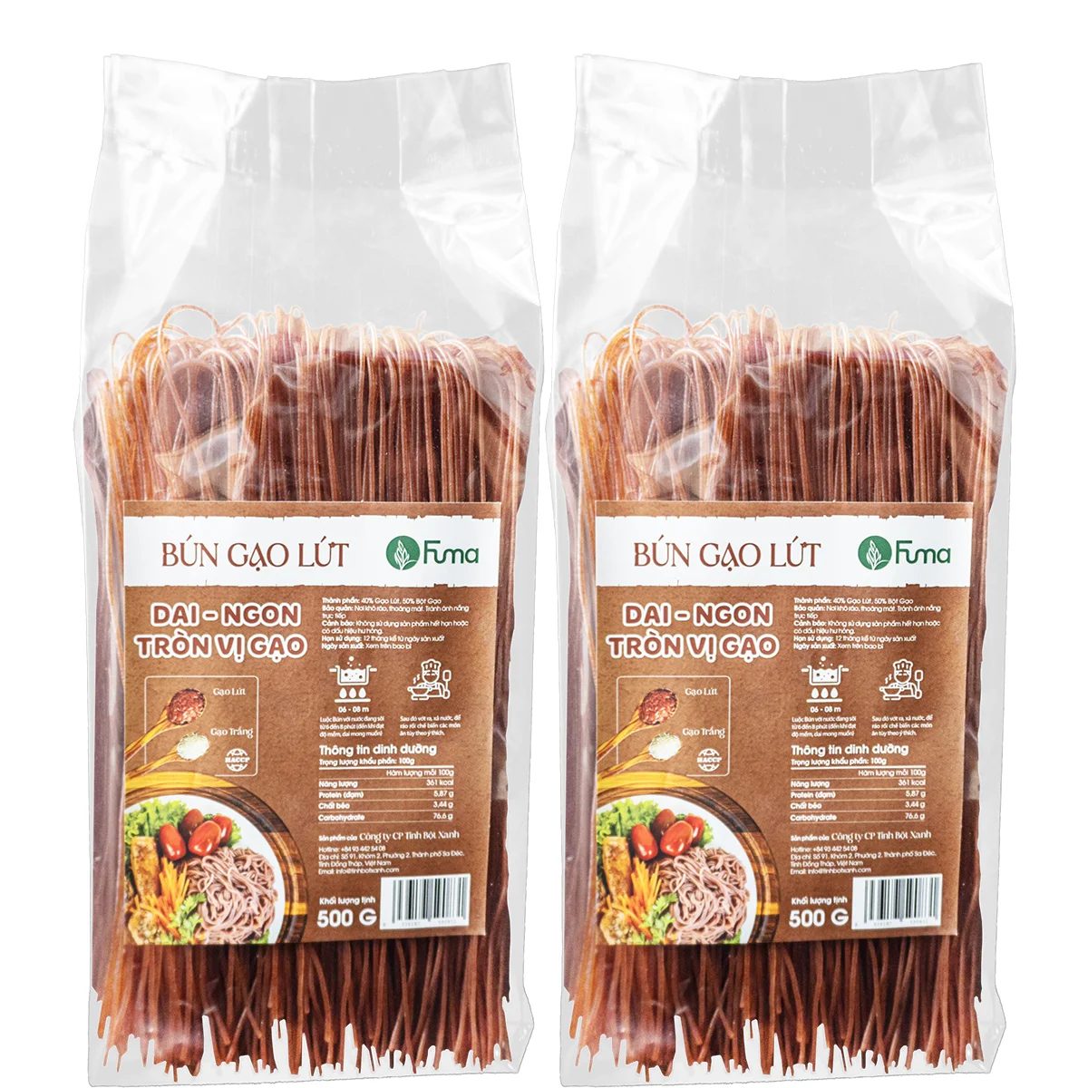 Bún gạo lứt đỏ Fuma 500g