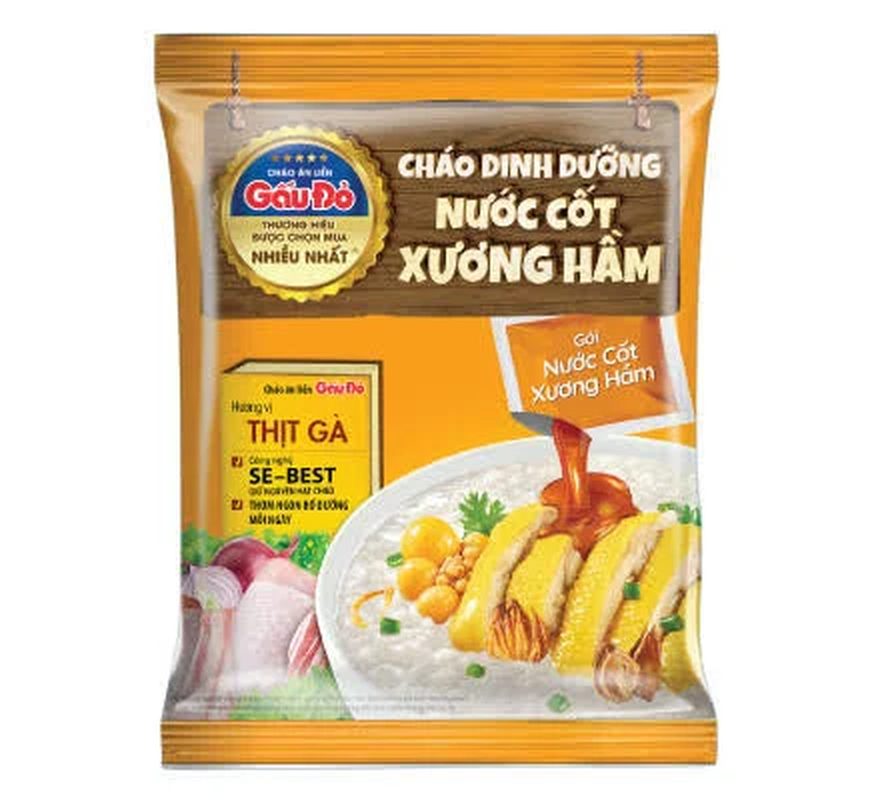 Cháo DD gấu đỏ TB nấm đùi gà 74g