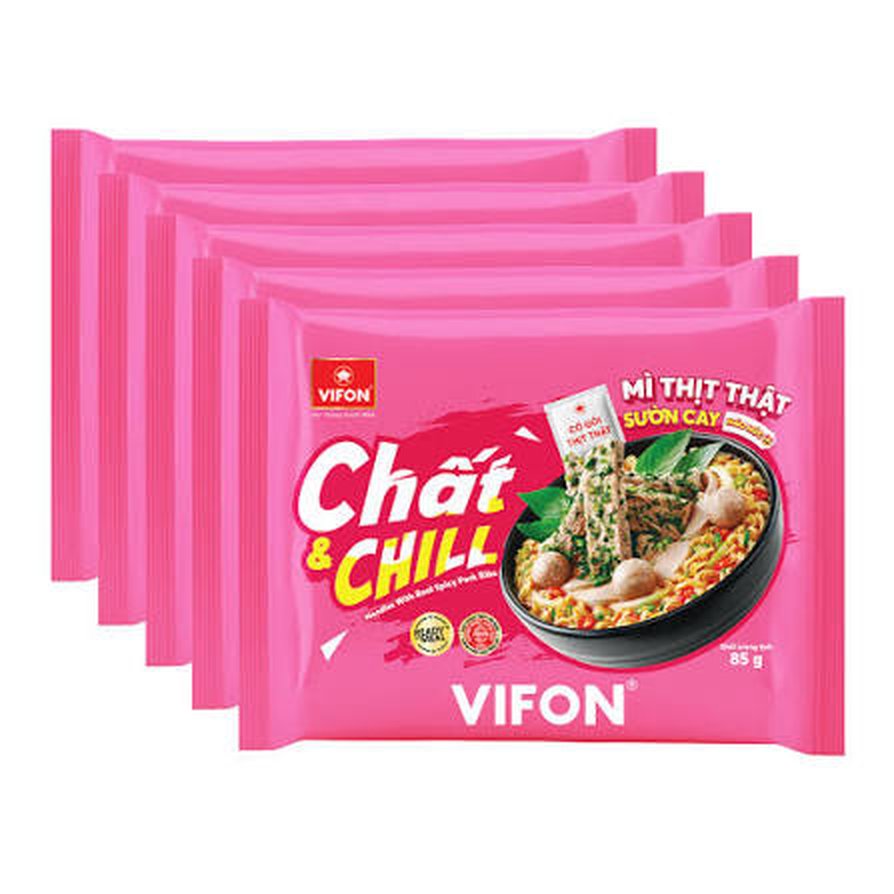 Mì gà sườn cay thịt thật chất chill 85g