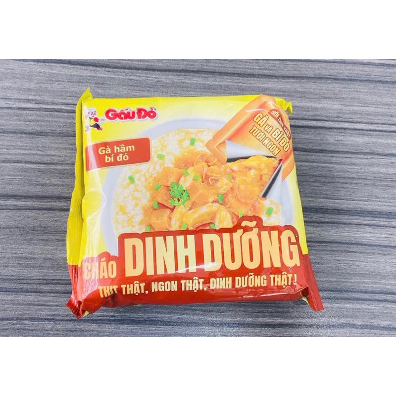 Cháo DD gấu đỏ gà hầm bí đỏ 74g