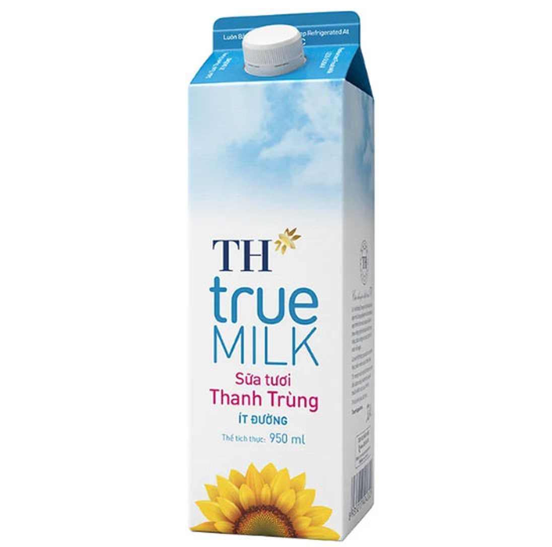 Sữa thanh trùng TH ít đường 950ml