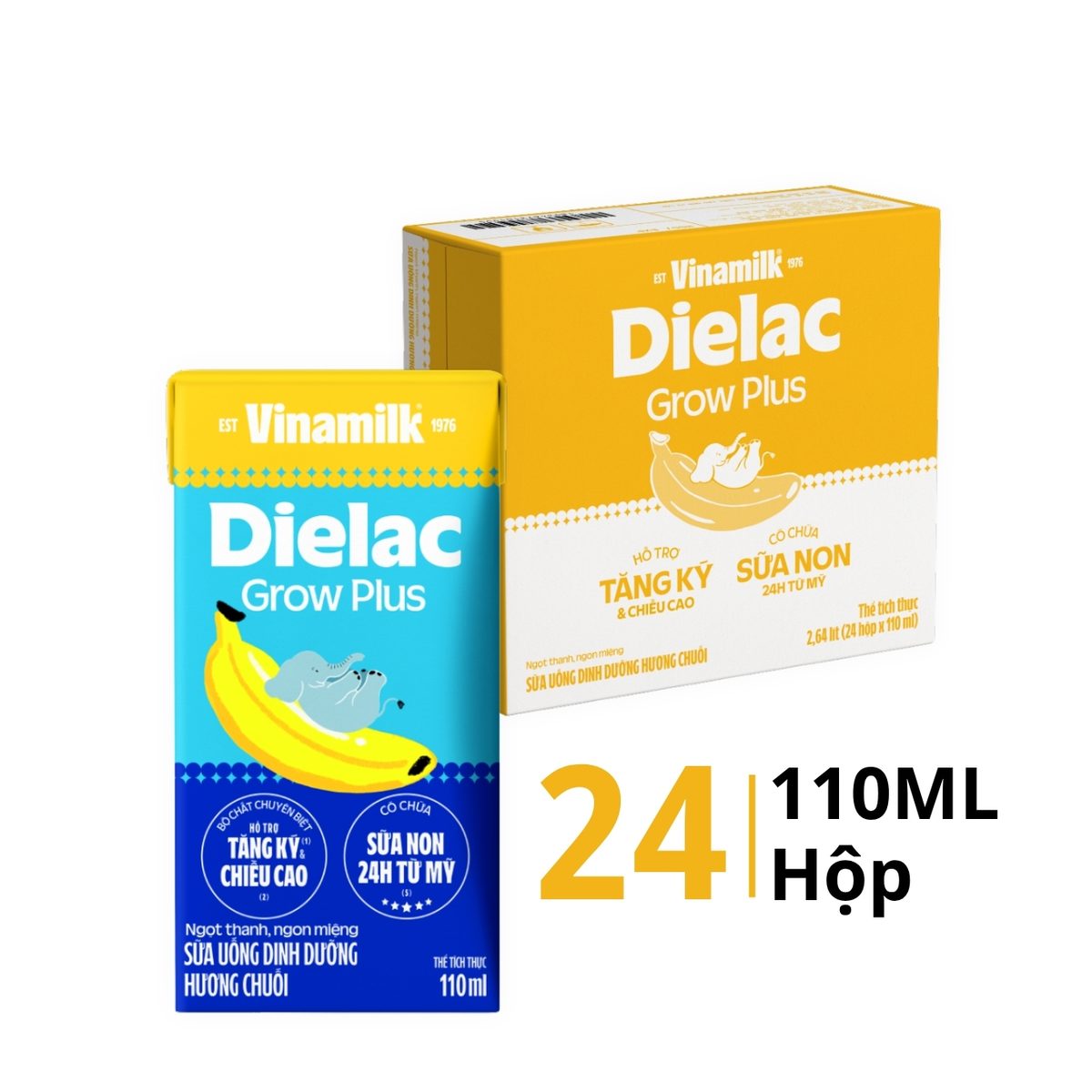 VNM-PS Dielac GrowPlus vị chuối 110ml
