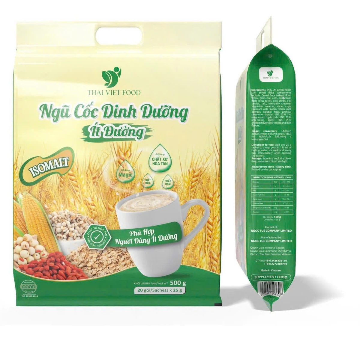 Ngũ cốc DD ít đường Thái Việt Food 500g